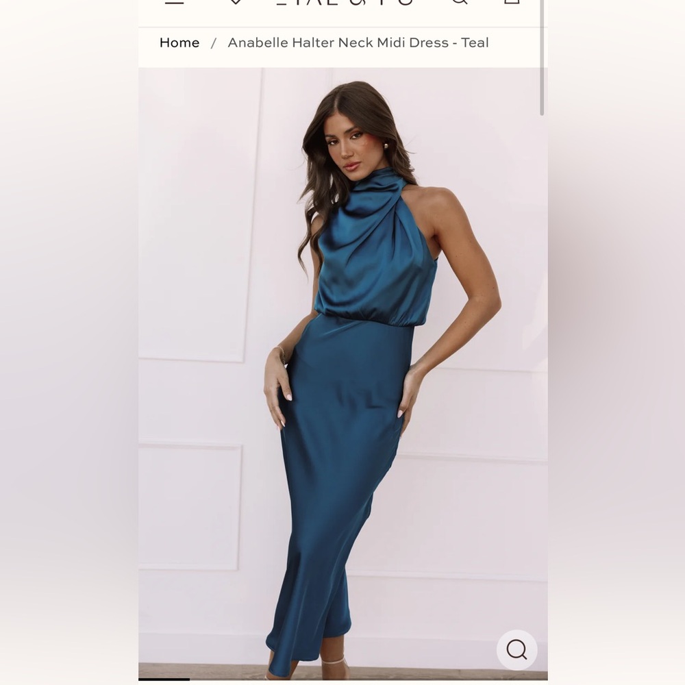 Petal and Pup Teal Blue Green Midi Maxi dress Sz XL NWT $98!